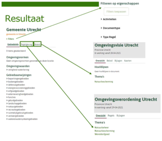 Resultaat filteren thema omgevingsvisie en omgevingsverordening