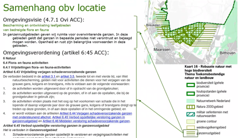 Samenhang omgevingsvisie en omgevingsverordening op basis van locatie