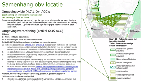 Samenhang  omgevingsvisie en omgevingsverordening op basis van locatie