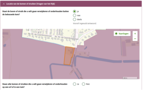 Locatie die bij een vergunningcheck wordt hergebruikt