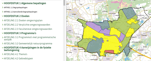 Beeld van alle functies die aan het grondgebied van een gemeente zijn toegedeeld