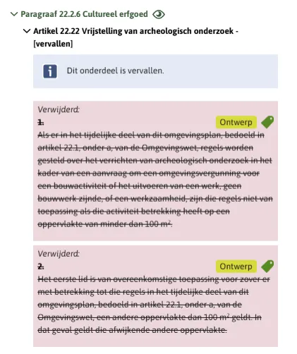 Afbeelding vervallen van een artikel (ontwerpregeling)
