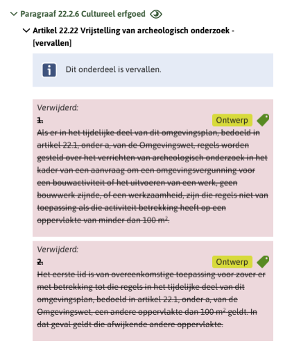 Afbeelding vervallen van een artikel (ontwerpregeling)