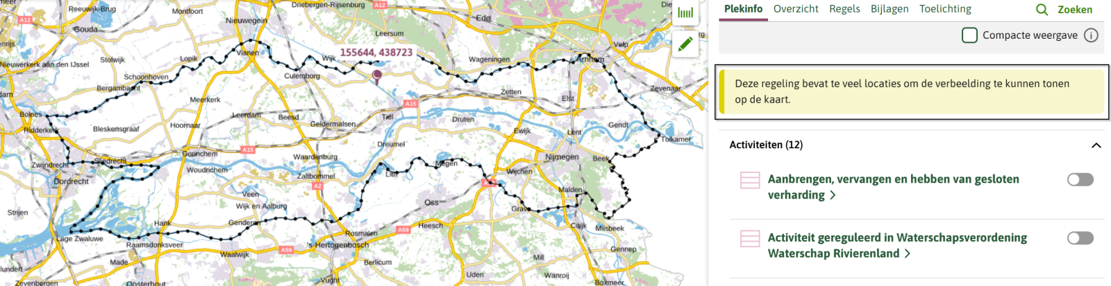 Te veel locaties Rodk