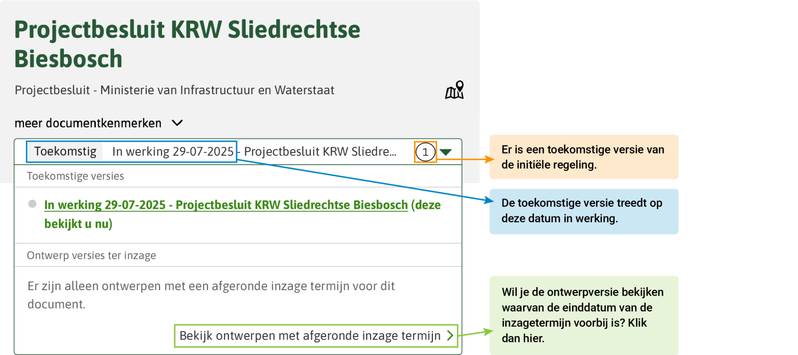 De toekomstige versie treedt op deze datum in werking.Er is een toekomstige versie van de initiële regeling. Wil je de ontwerpversie bekijken waarvan de einddatum van de inzagetermijn voorbij is? Klik dan hier.