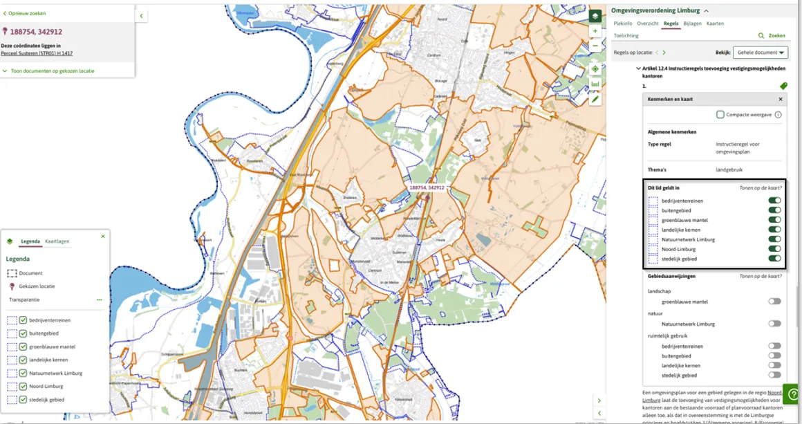 werkingsgebied bestaat uit meerdere locaties