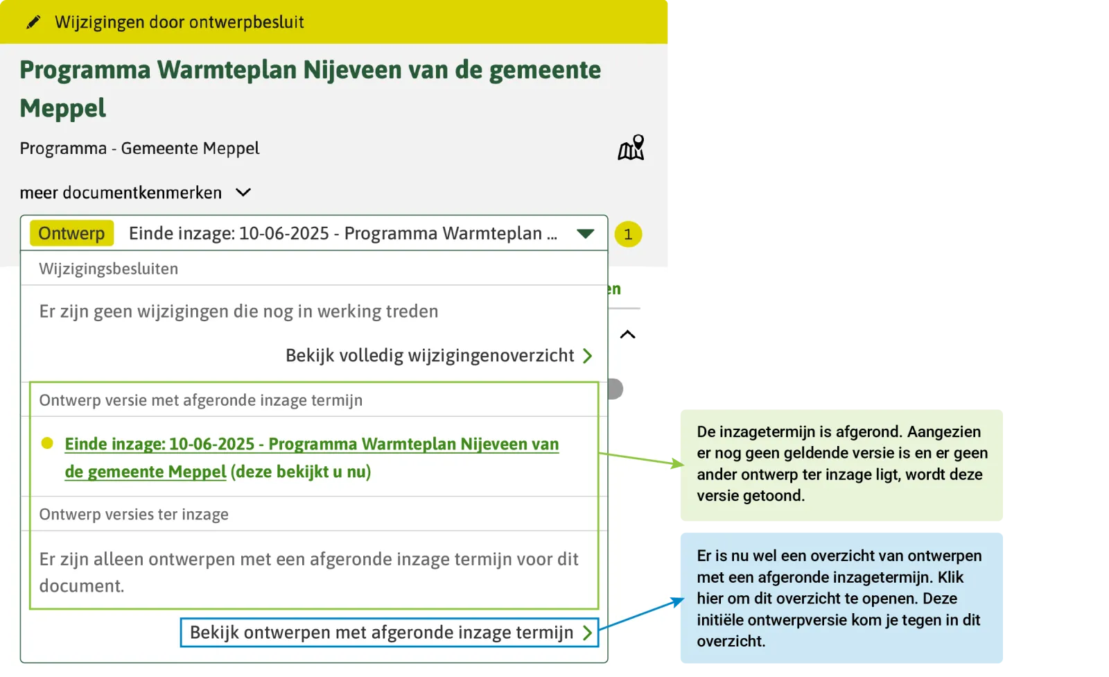 De inzagetermijn is afgerond. Aangezien er nog geen geldende en toekomstige versie is en er geen ander ontwerp ter inzage ligt, wordt deze versie getoond. Er is nu wel een overzicht van ontwerpen met een afgeronde inzagetermijn. Klik hier om dit overzicht te openen. Deze initiële ontwerpversie kom je tegen in dit overzicht. 